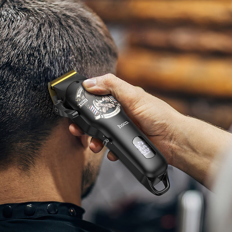 HOCO HP20 Professional Digital Hair Clipper Cordless Hair Care Rechargeable Hair Trimmer with 4 Guide Combs, LED Display, 4 Hours Hours Working Time and Steel Blade HOCO HP20 Professional Digital Hair Clipper Cordless Hair Care Rechargeable Hair Trimmer with 4 Guide Combs, LED Display, 4 Hours Hours Working Time and Steel Blade